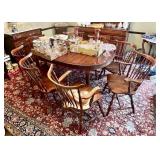 Pennsylvania House oval dining table, 8 chairs,
