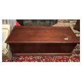Antique wooden blanket chest 36x15x15" tall