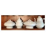 4 pieces of antique ironstone dinnerware