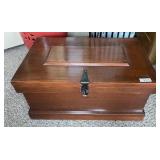 Antique walnut storage box