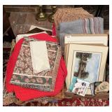 2 large flats of placemats, coasters, table linens