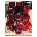 Flat with ruby red glasses