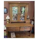 2-piece antique possum belly hutch