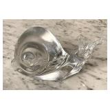 Baccarat crystal snail 3"