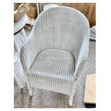 White wicker chair