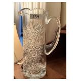 Cut crystal 11" pitcher
