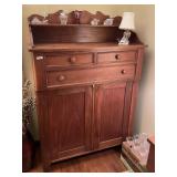 Antique 3-drawer walnut cabinet