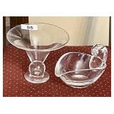Steuben compote and dish
