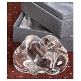 Steuben crystal "Puppy Love" with box