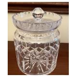 Waterford crystal biscuit jar 6" tall