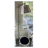 Antique bridge lamp painted gold