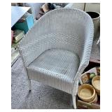 White wicker chair