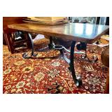 Copper-wrapped coffee table w/ iron base