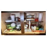 Contents of L bottom cabinets