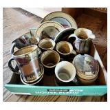 Flat of Alan Vigland signed studio pottery