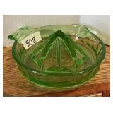 Green Depression uranium glass reamer