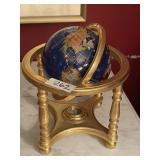 Brass desk globe 8"