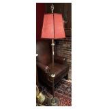 Antique brass floor lamp