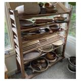 Primitive wooden rack --42" x 9" x 48" tall