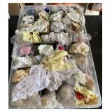 Tote of glass Christmas ornaments