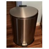 Stainless step-on trash can