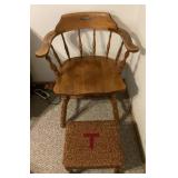 Chair and footstool