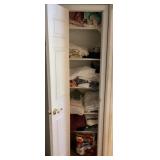 Contents of hall linen closet
