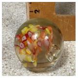 Art glass sphere paperweight