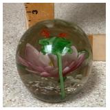 Art glass sphere paperweight