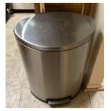 Large stainless steel trash step-on can