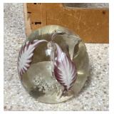 Art glass sphere paperweight