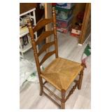 Ladder back chair with cane seat