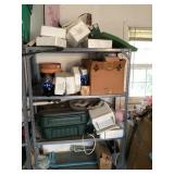 6 foot metal shelves plus contents
