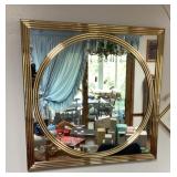 Mirrored wall clock 30" square