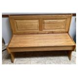 Wooden storage bench