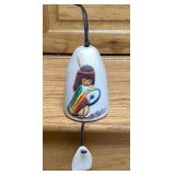 Hand painted Ted De Grazia pottery bell