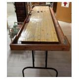 Homemade shuffleboard table