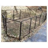 Portable double gate metal dog pen