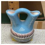 M. Begay Navajo pottery wedding vase