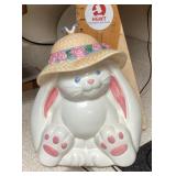 Bunny rabbit cookie jar