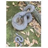 2 cement snakes --largest is roughly 12"