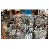 Contents of shelf with crystal figures, etc.