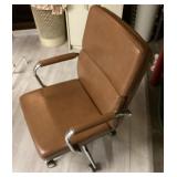 Brown swivel office chair