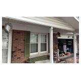 Front porch items hanging to RIGHT of door