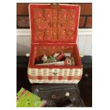 Small sewing box and contents