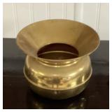 Small brass spittoon