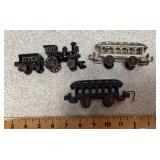 Cast-iron train cars