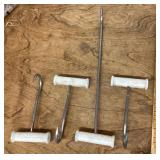 4 meat hooks