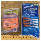 NEW pack of signal flares and distress flag