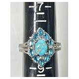 Sterling silver turquoise ring